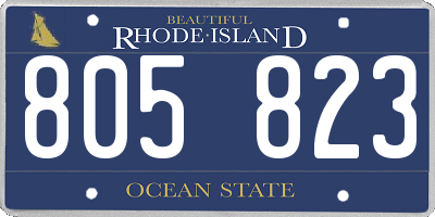 RI license plate 805823