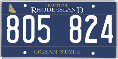 RI license plate 805824