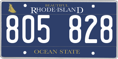 RI license plate 805828