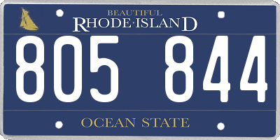 RI license plate 805844