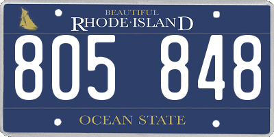 RI license plate 805848