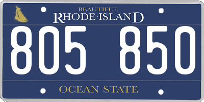 RI license plate 805850