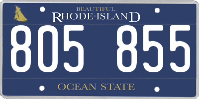 RI license plate 805855