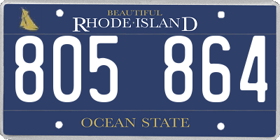 RI license plate 805864