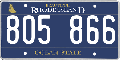 RI license plate 805866