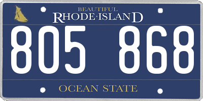 RI license plate 805868
