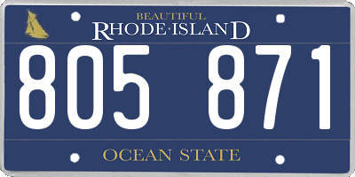 RI license plate 805871