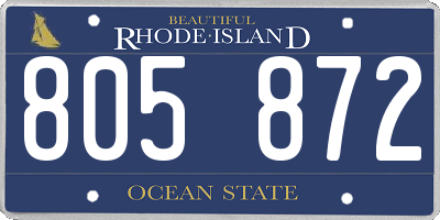 RI license plate 805872