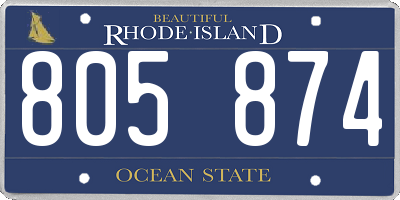 RI license plate 805874