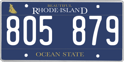 RI license plate 805879