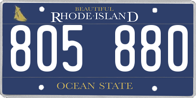 RI license plate 805880
