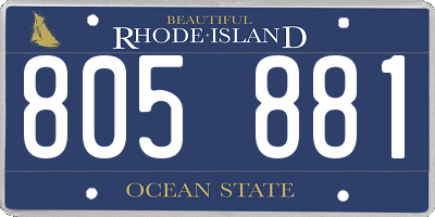 RI license plate 805881