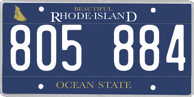RI license plate 805884