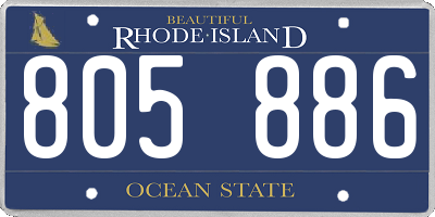 RI license plate 805886