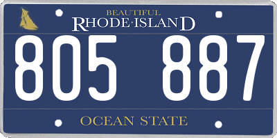 RI license plate 805887