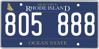 RI license plate 805888