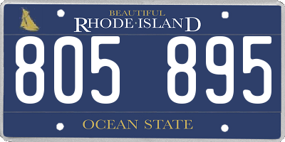 RI license plate 805895