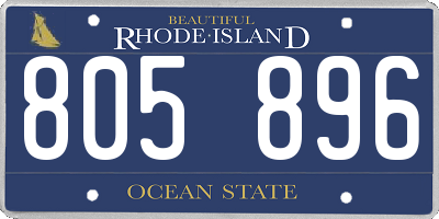 RI license plate 805896