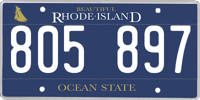 RI license plate 805897