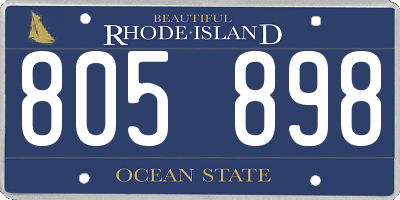 RI license plate 805898