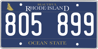 RI license plate 805899