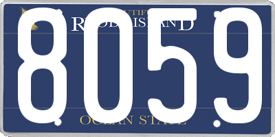 RI license plate 8059