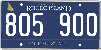 RI license plate 805900