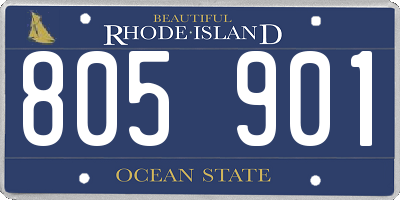 RI license plate 805901