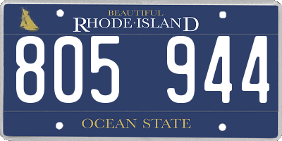 RI license plate 805944