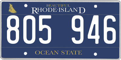 RI license plate 805946