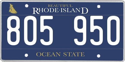 RI license plate 805950