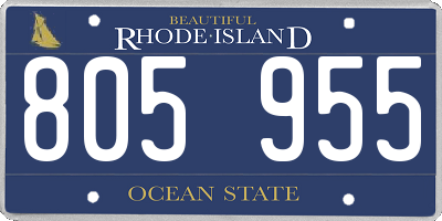 RI license plate 805955