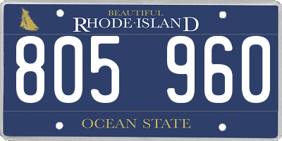 RI license plate 805960
