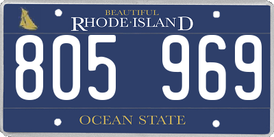 RI license plate 805969