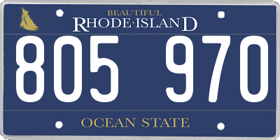 RI license plate 805970
