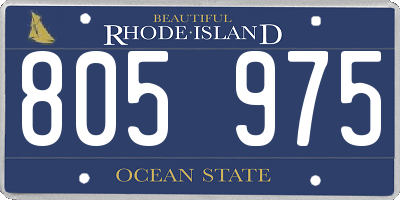 RI license plate 805975