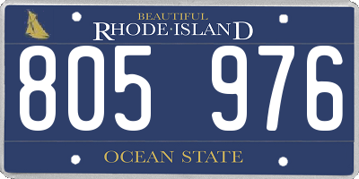 RI license plate 805976