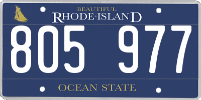 RI license plate 805977