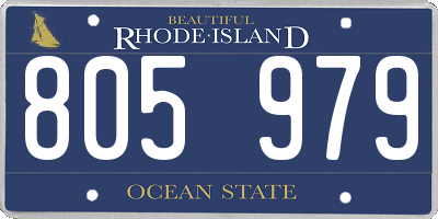RI license plate 805979