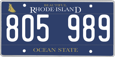 RI license plate 805989