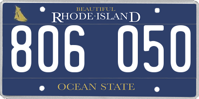 RI license plate 806050