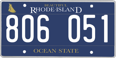 RI license plate 806051