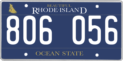 RI license plate 806056