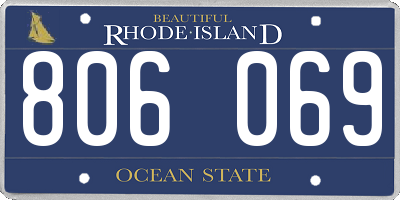 RI license plate 806069