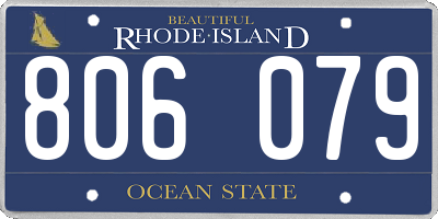 RI license plate 806079
