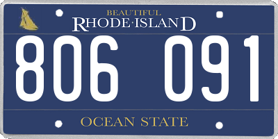 RI license plate 806091