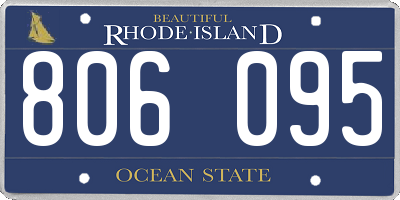 RI license plate 806095