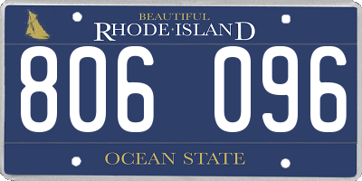 RI license plate 806096