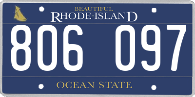 RI license plate 806097