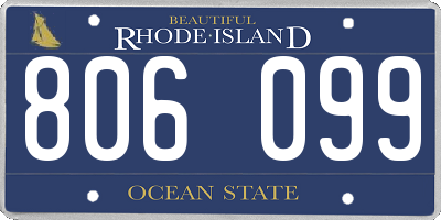 RI license plate 806099